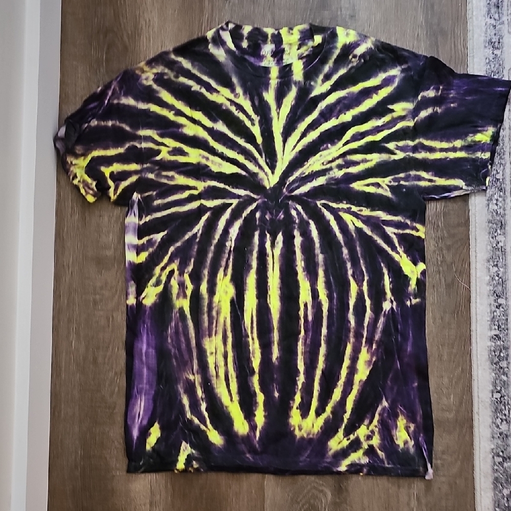 Tie-Dye T-Shirt in Purple and Yellow